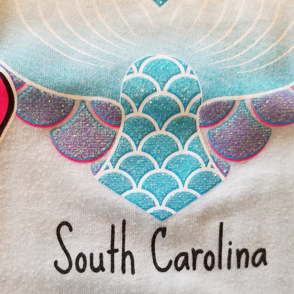 Girls Mermaid South Carolina T-Shirt - Picture 3 of 4